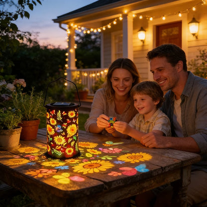 ✨Solar Lanterns with Projection – Sunflower & Butterfly Ground Art Lights