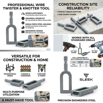 Multifunctional Wire Twister / Knotter — Sizes #9 & #11 — Wire Winding Tool & Twisting Sleeve