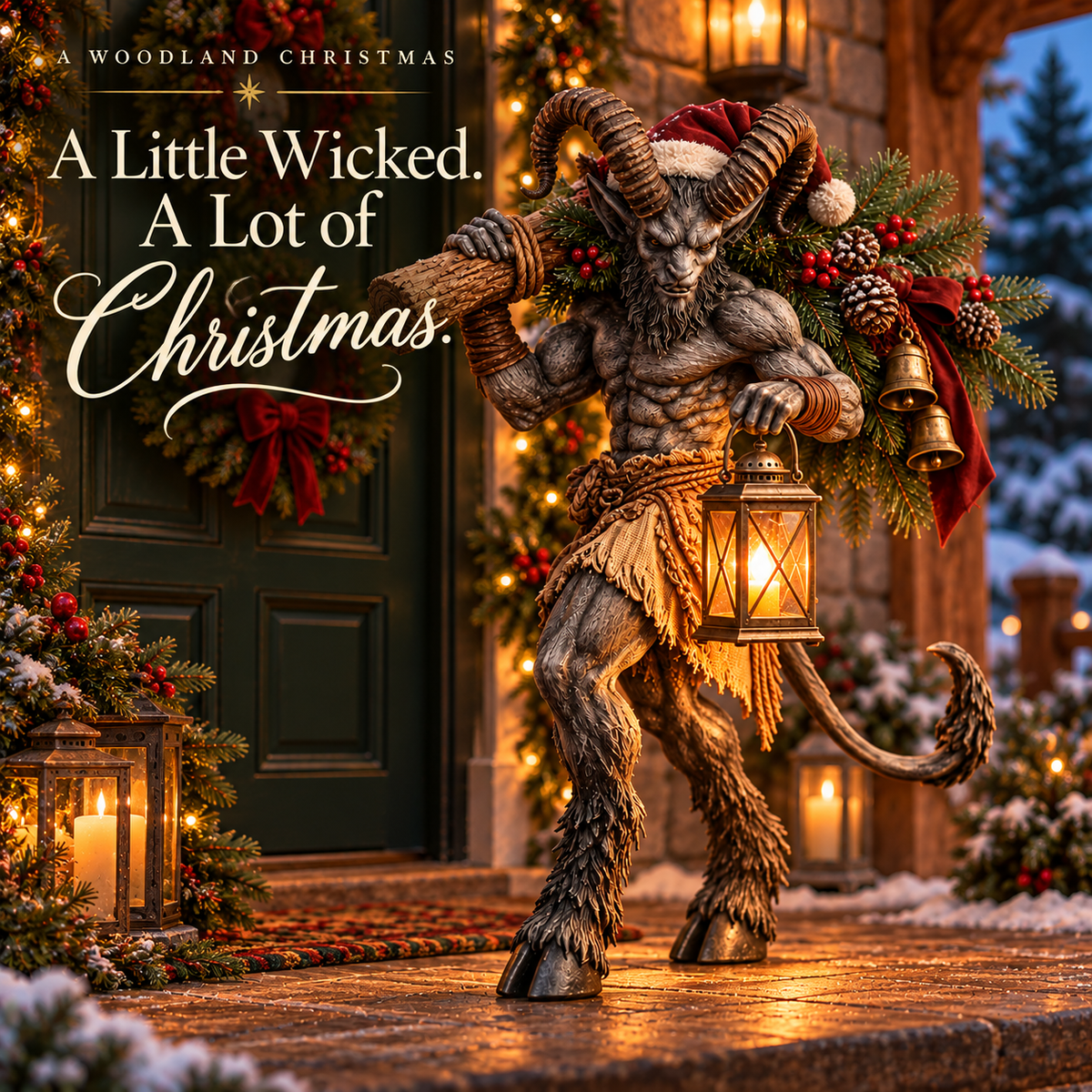 🔥2026 Hot Sale - Krampus Lighted Christmas Woodland Decor