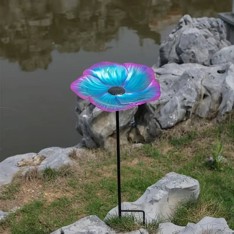 Decorative Bird Bath Detachable Pole Ornament Bird Watcher Gift Multipurpose