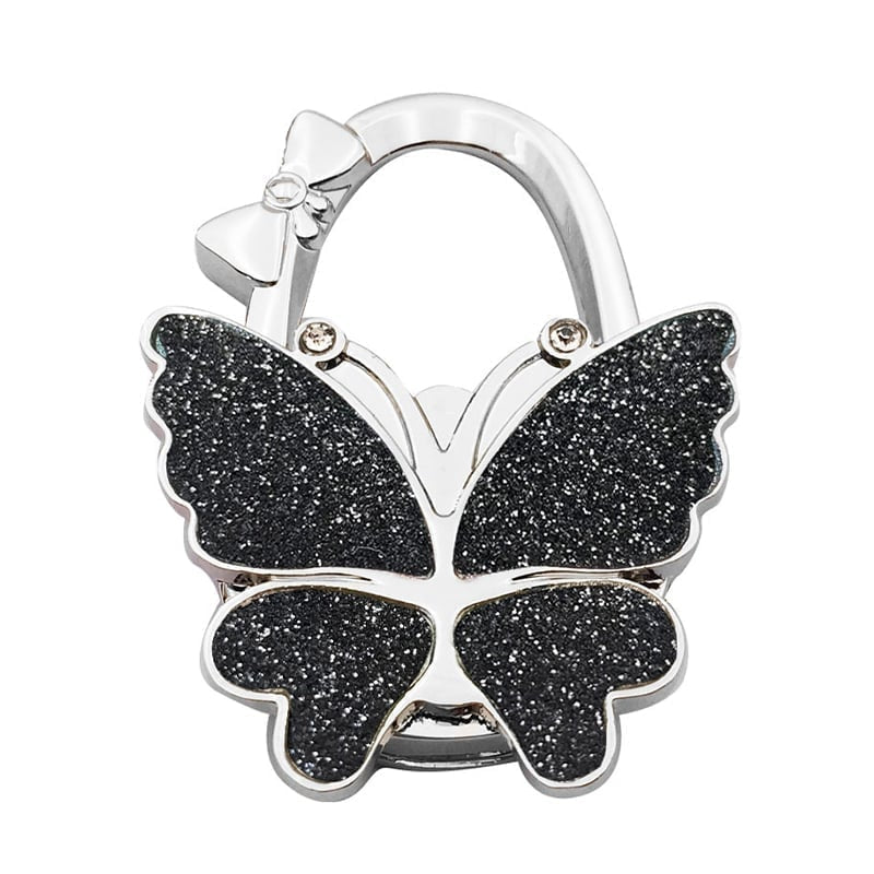 🦋Foldable Purse Hook for Table - Portable Bag Holder,Folding Handbag Hanger Various Heavy Items Desk Hook