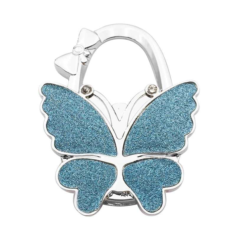 🦋Foldable Purse Hook for Table - Portable Bag Holder,Folding Handbag Hanger Various Heavy Items Desk Hook