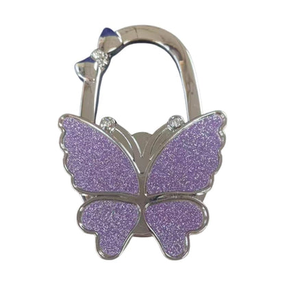 🦋Foldable Purse Hook for Table - Portable Bag Holder,Folding Handbag Hanger Various Heavy Items Desk Hook