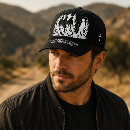 🔥 Father's Day Hot Sale ❤️May The Fourth Be With You Faith-Inspired Embroidered Baseball Cap ✝️🔥