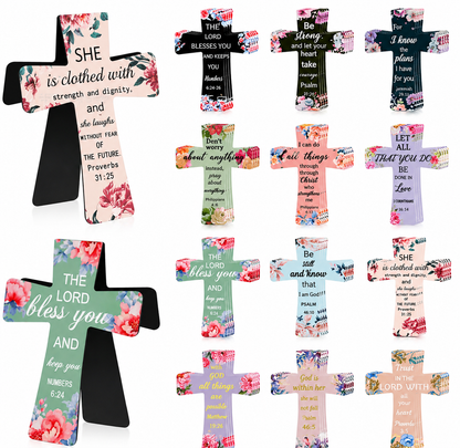📖16 Pcs Magnetic Cross Bookmarks Gifts for Bible Study, Readers, Teachers, Students🌸✝️