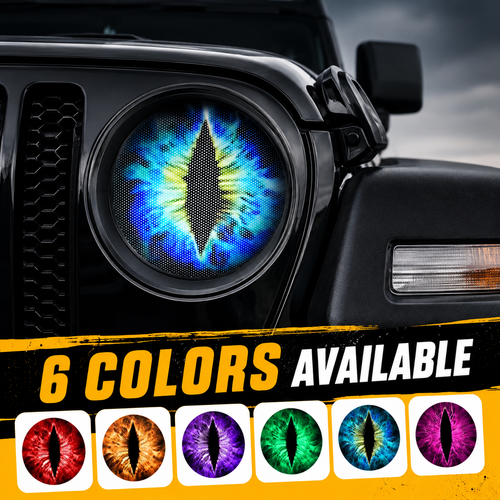 💀 Beast Eyes Mesh Car Headlight Stickers 🚘