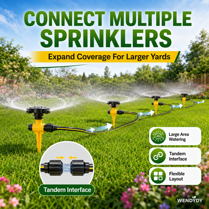 🏡 Last Day Special Price £14.99 !🏆 BUY 2 GET 1 FREE✨360° Rotation Auto Irrigation System Garden Lawn Sprinkler Patio