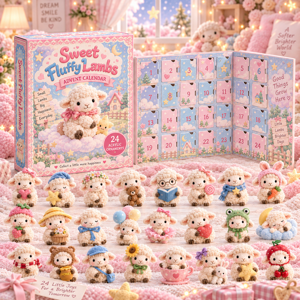 CHRISTMAS KICKOFF 49% OFF - Sweet Fluffy Lambs Advent Calendar 2026 - 24-Day Festive Countdown