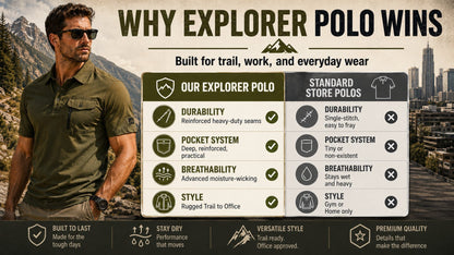 🌟Outdoor Adventure Polo Shirt - Comfortable and Durable🌟