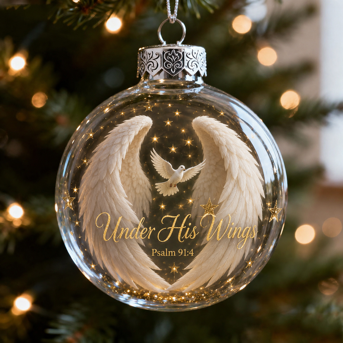 🙏 Psalms Scripture Christmas Ornament – A Beautiful Reminder of Faith 🎄✨