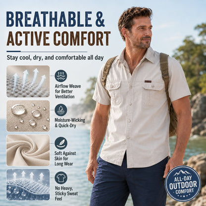 🌟Outdoor Adventure Polo Shirt - Comfortable and Durable🌟