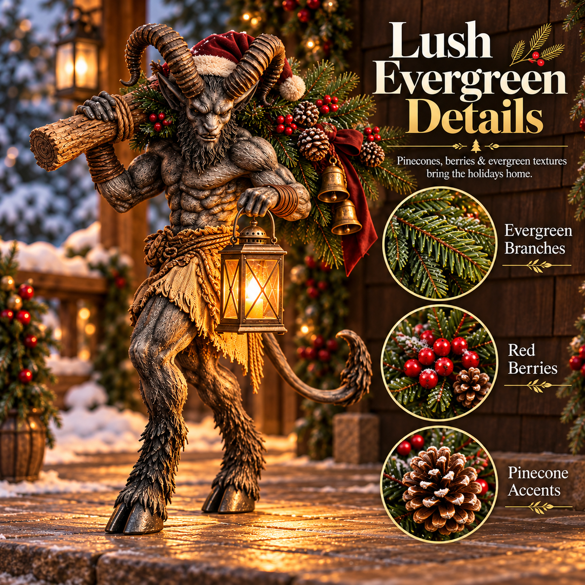 🔥2026 Hot Sale - Krampus Lighted Christmas Woodland Decor
