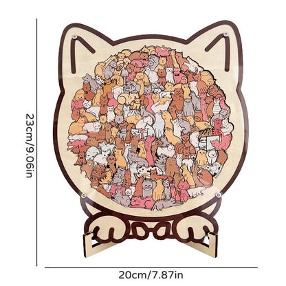 ⏳Limited-time 49% off⏰Multi Color Animal Shaped Wooden Jigsaw Puzzle🐾
