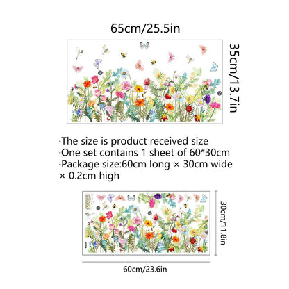 💐Colorful Floral Bouquet Window Sticker🖼️(Cut to size freely)