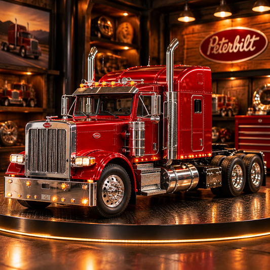 🔥LAST DAY 49%🚛 Candy Apple Red American Truck Model Kit – Build Your Own Classic Semi Truck