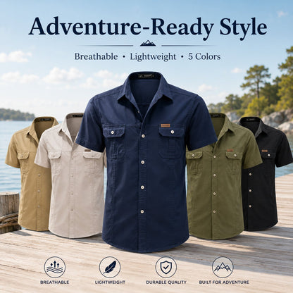 🌟Outdoor Adventure Polo Shirt - Comfortable and Durable🌟