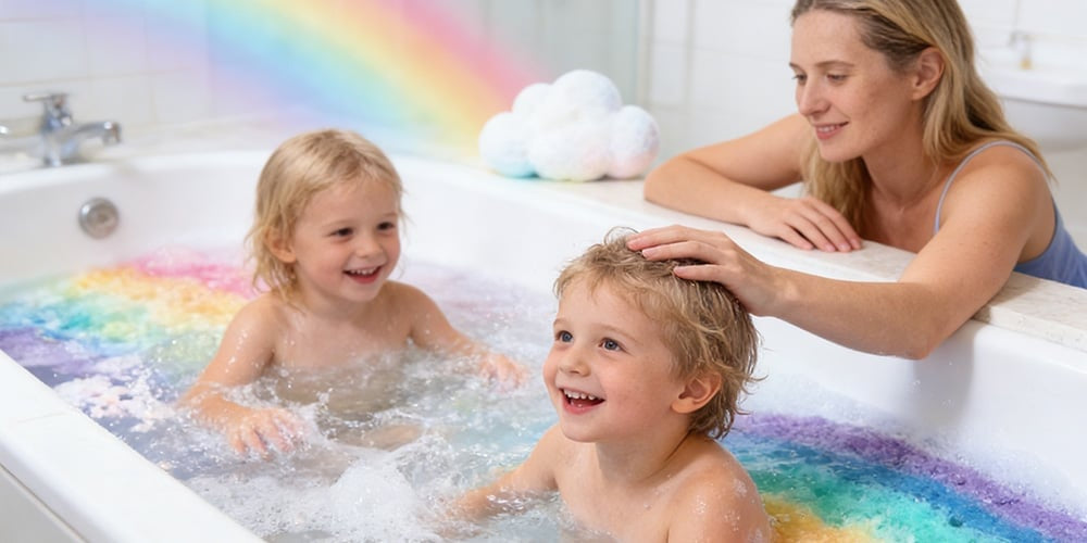 🫧 Rainbow Bath Bombs for Kids
