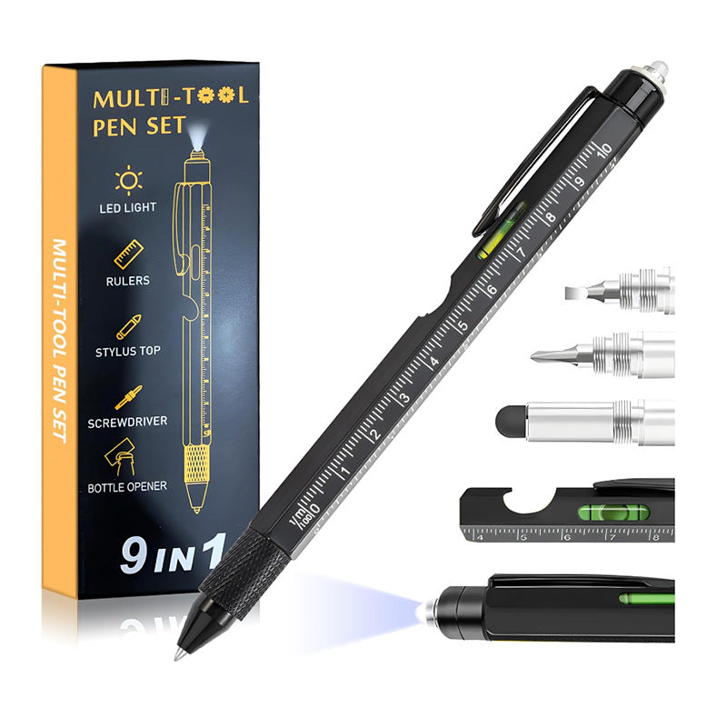 9-in-1 Multifunction Pen with LED Light