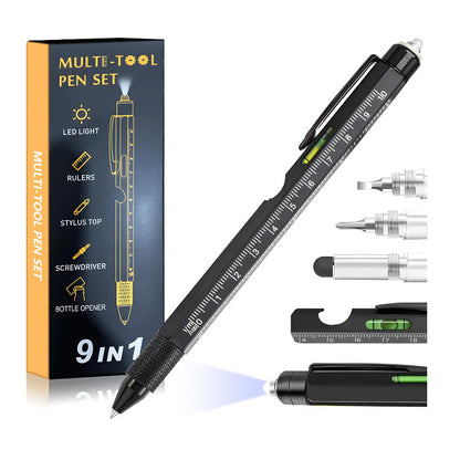 9-in-1 Multifunction Pen with LED Light