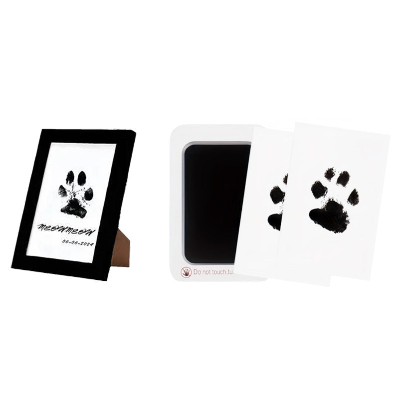 🐾Paw Print Kit for Dogs & Cats - 4-Pcs Mess-Free Ink Pads, 2 Photo Frames | Clean Touch Pet Paw and Nose Print Keepsake Memorial Gift