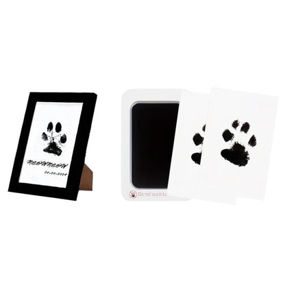 🐾Paw Print Kit for Dogs & Cats - 4-Pcs Mess-Free Ink Pads, 2 Photo Frames | Clean Touch Pet Paw and Nose Print Keepsake Memorial Gift