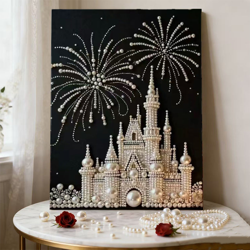 🏰✨DIY Beaded Art Kit - Castle Pearl Painting🎇