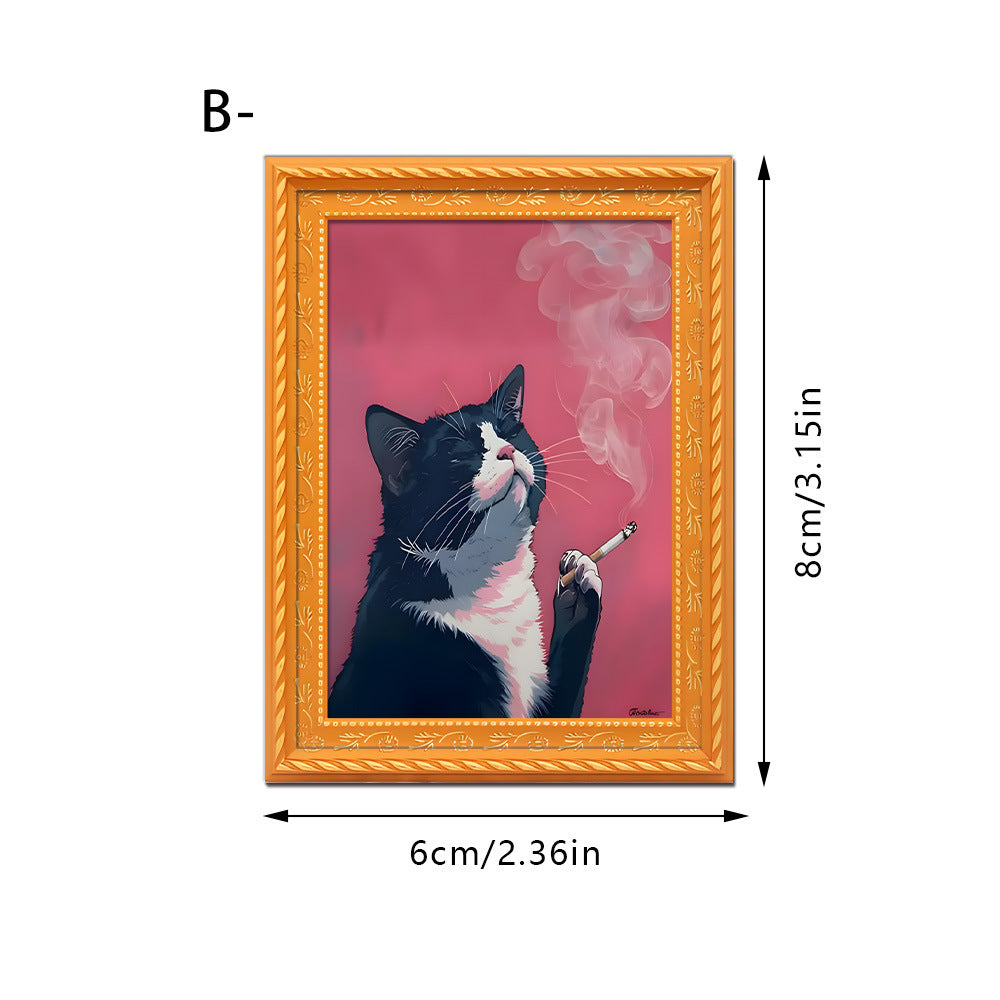 🔥Funny Cat Fridge Magnet - Vintage Art Frame