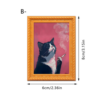 🔥Funny Cat Fridge Magnet - Vintage Art Frame