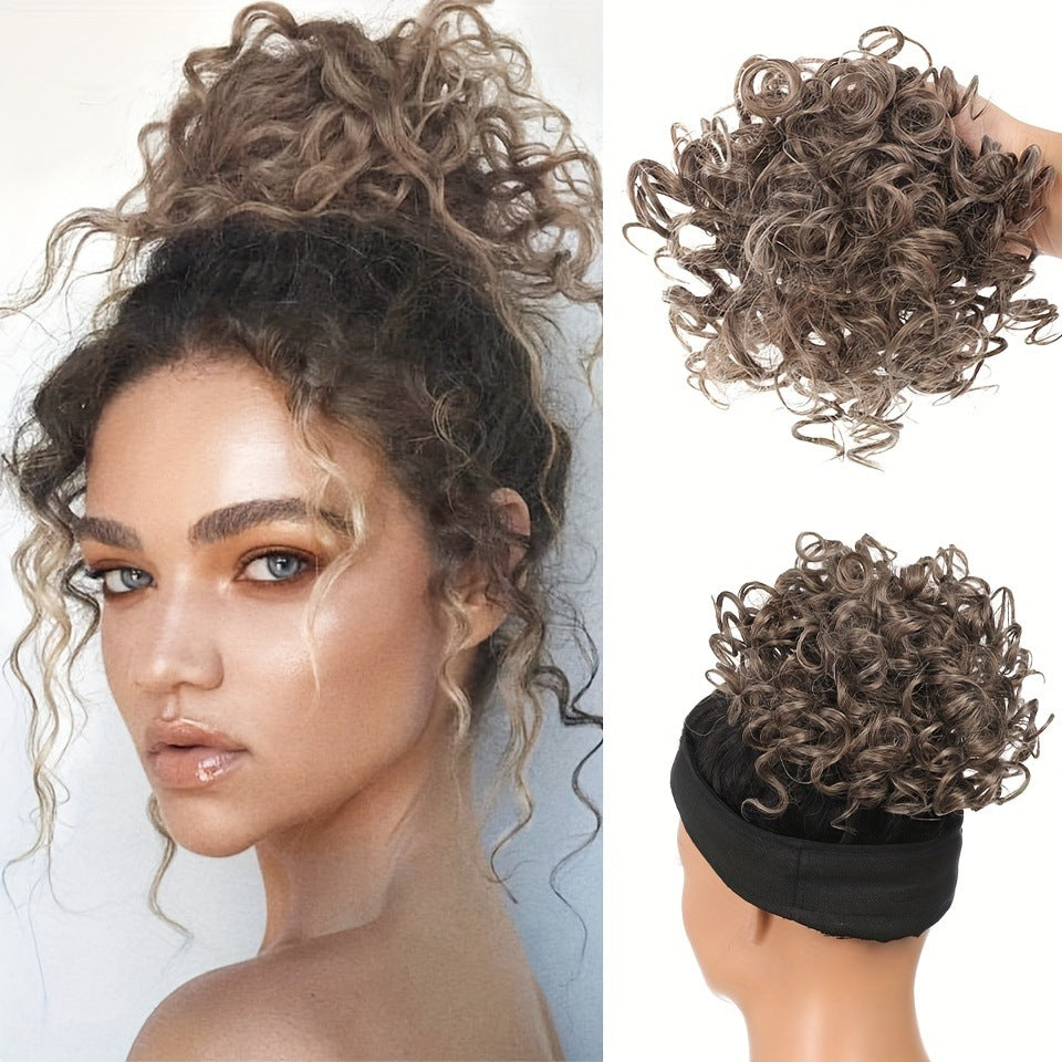 🎁2026 New Arrivals 48% OFF💥Short, curly hairpiece – Chignon with elastic drawstring