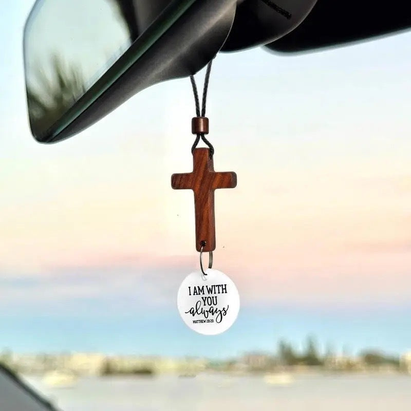 Daily Bible Verse Car Cross Charm