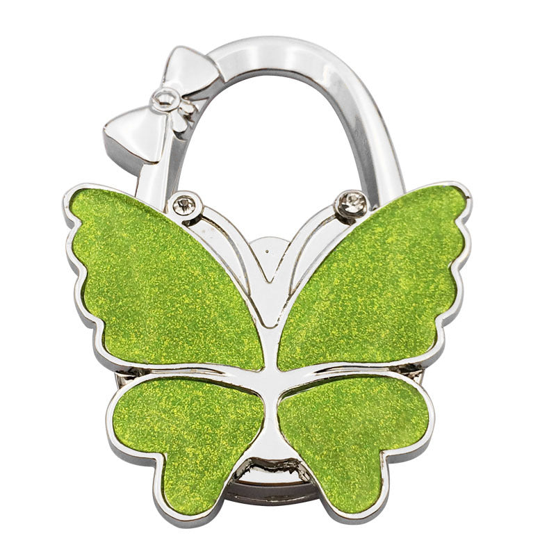 🦋Foldable Purse Hook for Table - Portable Bag Holder,Folding Handbag Hanger Various Heavy Items Desk Hook