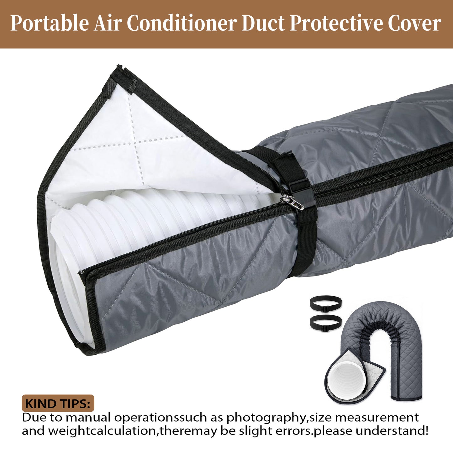 🥳2026 HOT SALE❄️🛡️ AC Pipe Insulation Cover – Zipper closure, reusable. Protects pipes & adds a clean look. Easy to install. A simple home upgrade! 🏠✨