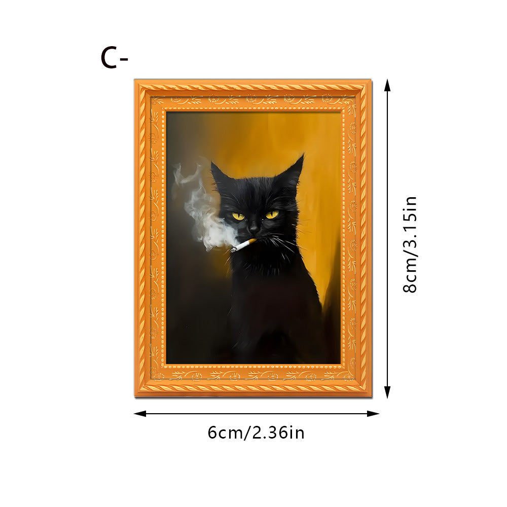 🔥Funny Cat Fridge Magnet - Vintage Art Frame