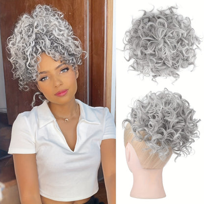 🎁2026 New Arrivals 48% OFF💥Short, curly hairpiece – Chignon with elastic drawstring