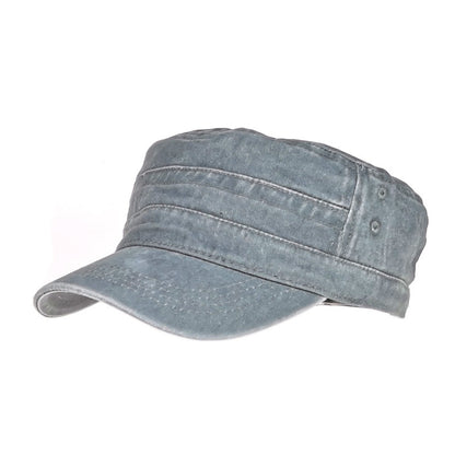 🧢Flat-Top Duckbill Cap – Fashionable, Breathable, Distressed