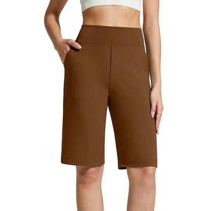 🩳 ✨ Women's Stretch Walking Shorts – 4-Way Stretch, High-Rise, Knee-Length 🚶‍♀️