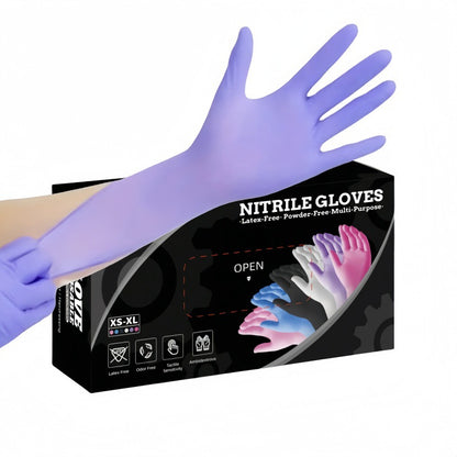 🔥 Heavy Duty Nitrile Gloves,6mil-50 Count