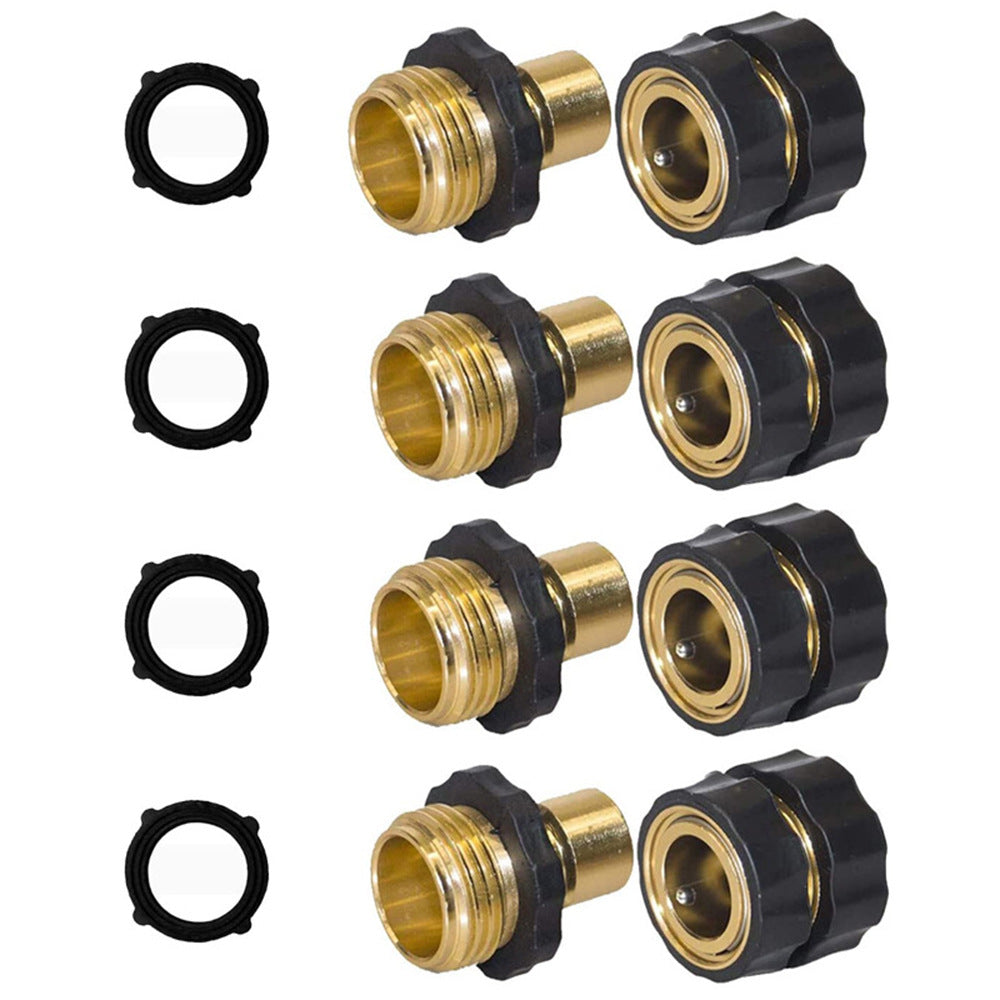 Garden Hose Quick Connector, 3/4 Inch Male and Female Garden Hose Fitting Quick Connector