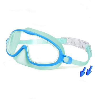 🌓HD children's large frame waterproof and anti-fog swimming goggles