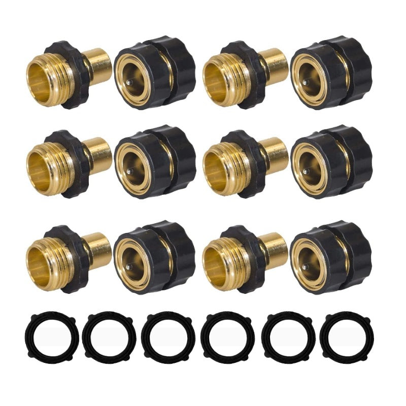Garden Hose Quick Connector, 3/4 Inch Male and Female Garden Hose Fitting Quick Connector