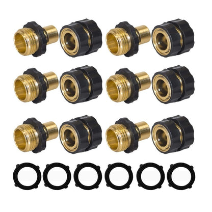 Garden Hose Quick Connector, 3/4 Inch Male and Female Garden Hose Fitting Quick Connector