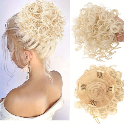 🎁2026 New Arrivals 48% OFF💥Short, curly hairpiece – Chignon with elastic drawstring