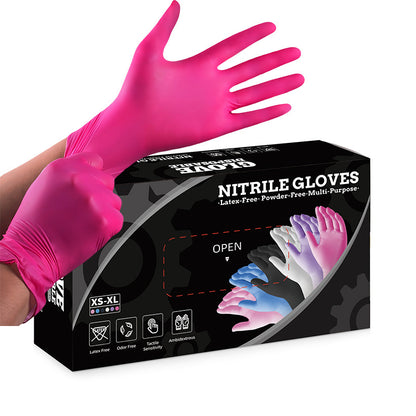 🔥 Heavy Duty Nitrile Gloves,6mil-50 Count