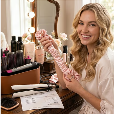Multi-function Satin Heatless Hair Curler & Hair Tie Non