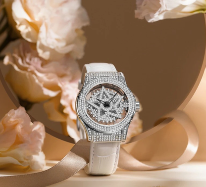 ⌚💥 Fashion Dress Watch Rhinestone Dial – Quartz Movement, 30M Waterproof, Adjustable Clasp ✨
