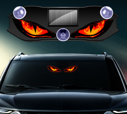 🎉 2026 Sale — Over 20,000 Sold! 🚗 Solar LED Car Warning Light – Devil Eye Design 🔥