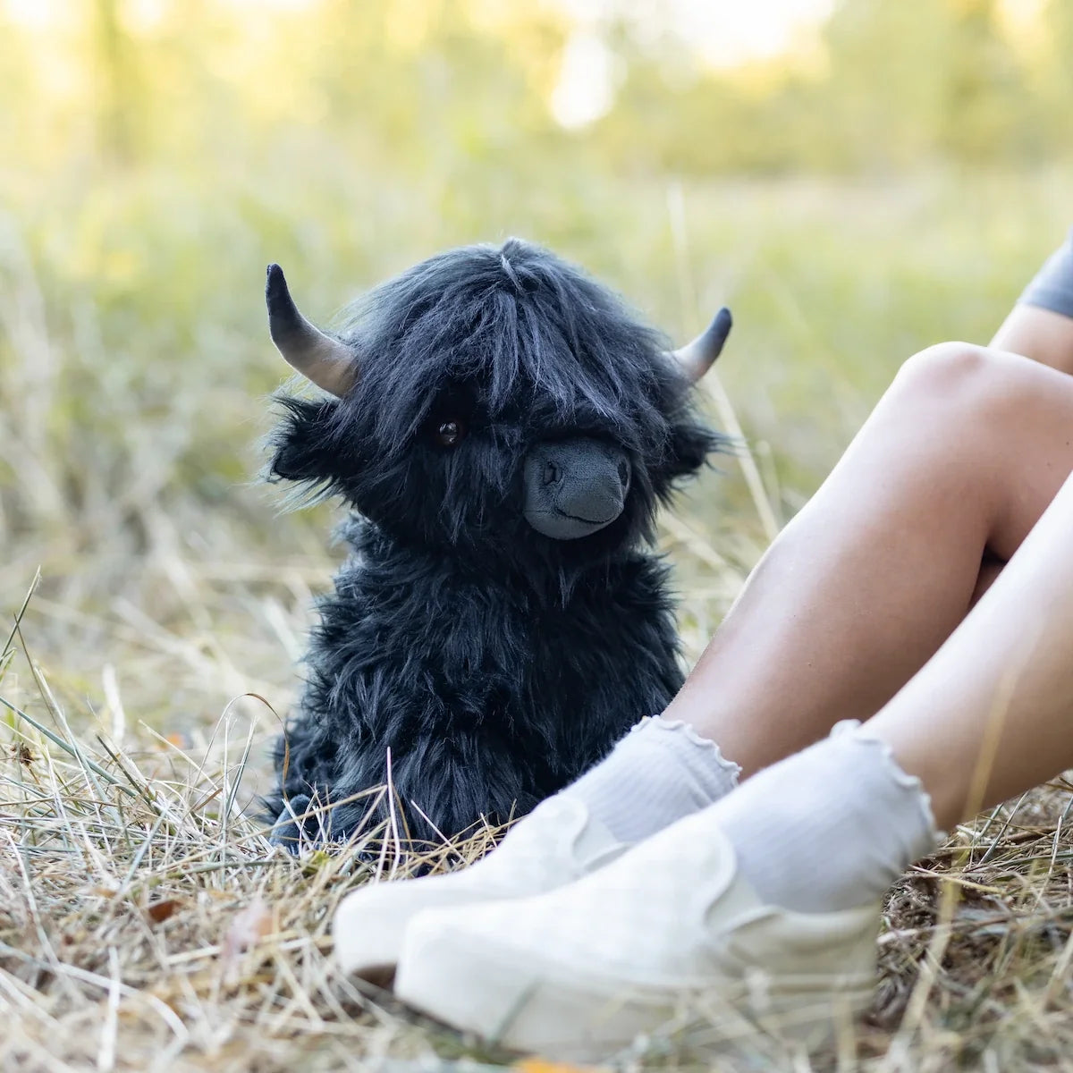 Jumbo Black Highland Cow SnugglePal