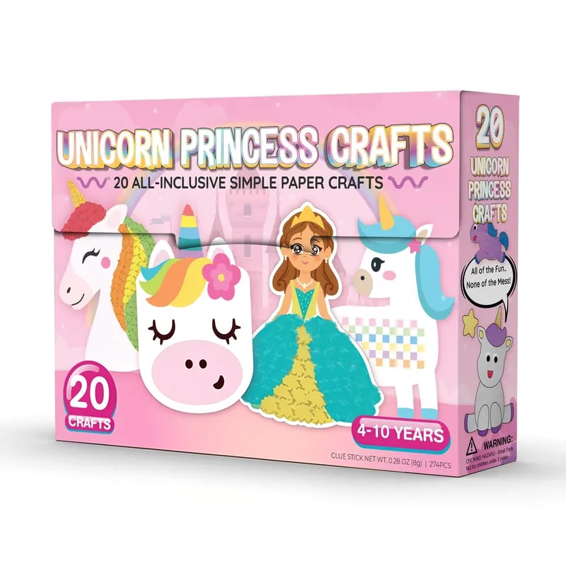 🔥Last Day 49% OFF 🎨❤️ 20 Princess & Unicorn Crafts in a Box