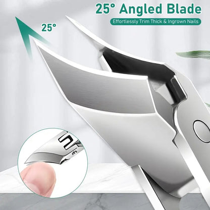 Eagle Beak Beveled Nail Clippers | Arthritis-Friendly & Thick Nail Relief 🦅
