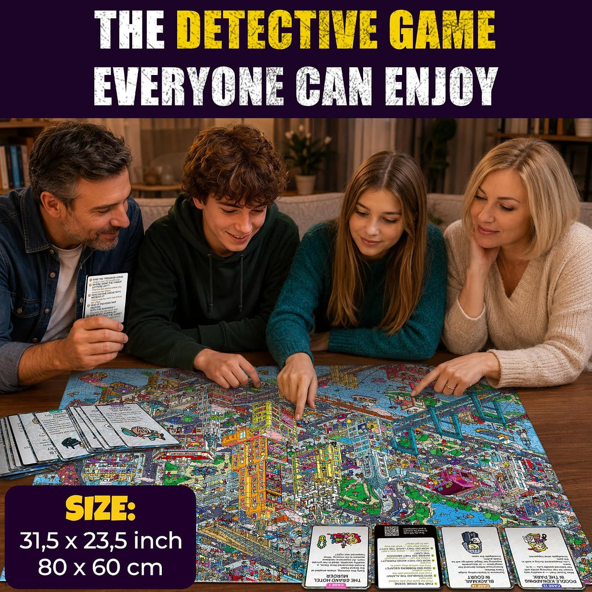 ⏳ Last Day 49% OFF – 🕵️ Detectives: New York 1000-Piece Seek & See Puzzle | Build the Crime Scene & Hunt for Hidden Clues 🗽